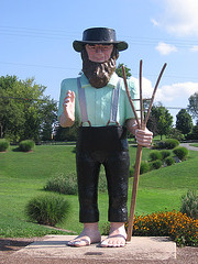 Amos the Amish Statue,  Hershey Farm Restaurant, Strasburg, Pa.