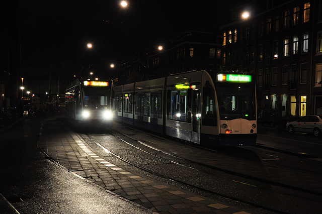 Line 10 of the Amsterdam tram system at the terminus