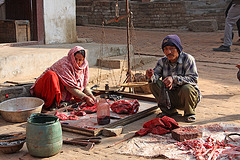 Bhaktapur butcher shop