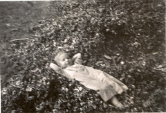 Me in the Autumn leaf pile, doing what I do best, 1948, Nashville