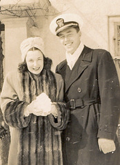 My newlywed parents, March, 1946.