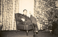 Carl, first Christmas with mom. Salt Lake City, 1946