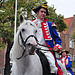 Leidens Ontzet 2011 – Parade – Knight on a white horse