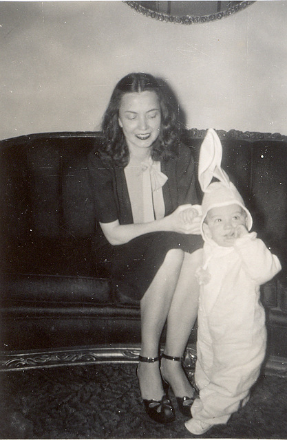 Mama and her little bunny-boy!