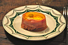 Egg and meat in aspic
