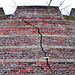 Cracks in the wall of the Burcht of Leiden