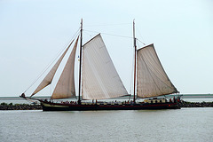 Sailing ship on the IJsselmeer