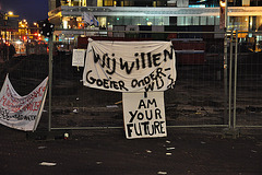 Student protest in The Hague