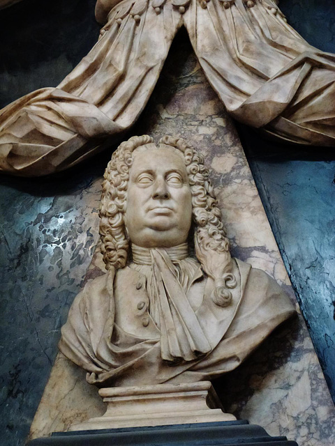 christ church spitalfields, london,detail of tomb of edward peck, 1736, signed by thomas dunn, the mason who built the church , peck had promoted its building and laid the foundation stone.