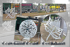 Copeland Road railings - leaf sculpture - 23.9.2013