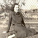Mom on the fence, about 1938, New Orleans