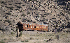 Pioneertown railroad car (052)