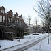 The old laboratories of Pathology and Anatomy in the snow