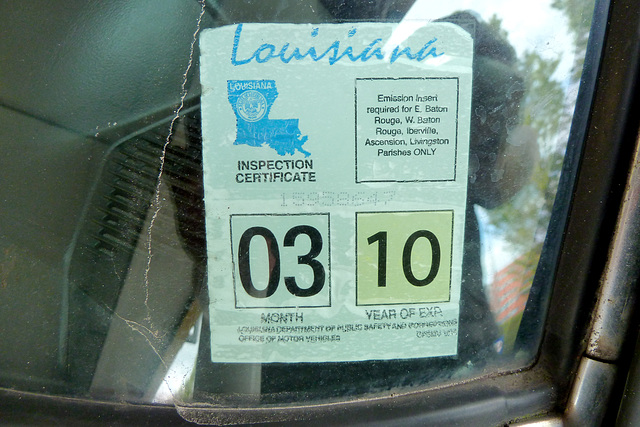 State of Louisiana Inspection Certificate