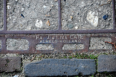 Detail of a manhole cover of the firm J. & I. ten Cate of Almelo, Holland