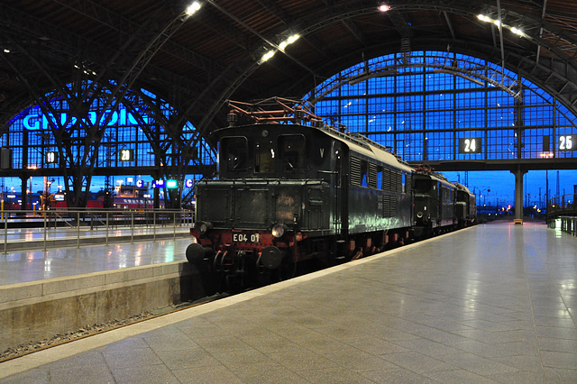 Leipzig – Old E-Locs at Leipzig Central Station