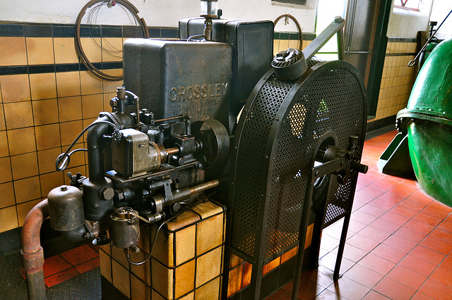 Auxiliary Crossley engine in the old pumping station “De Antagonist”