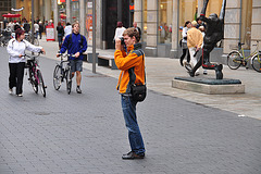 Photographer at work in Leipzig