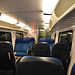 Second-class interior of a double-decker train