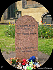 Gravestone of Greyfriars Bobby.   Edinburgh.