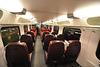 First-class interior of a double-decker train