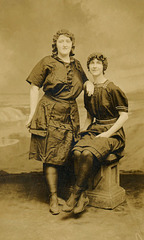 Two Woman Posing for a Boardwalk Souvenir, Atlantic City, N.J.