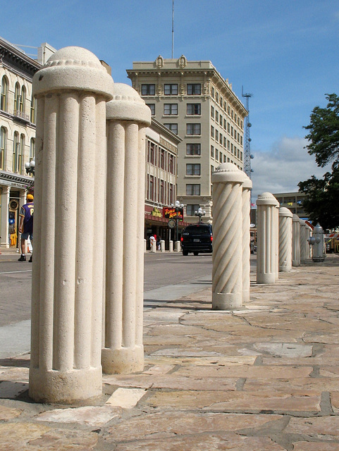 Alamo Plaza Bollards