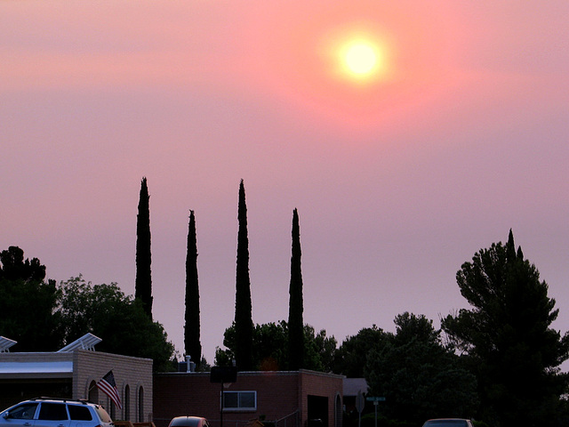 Smoke from the Whitewater-Baldy fire, in western New Mexico
