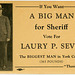 A Big Man for Sheriff (363 Pounds), York County, Pa.