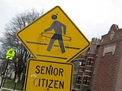 Another Hooping Senior Pedestrian Crossing