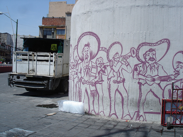 Mariachis sur mur / Wall mariachis.