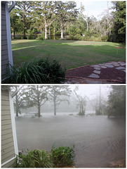 Hurricane Irene: before and during
