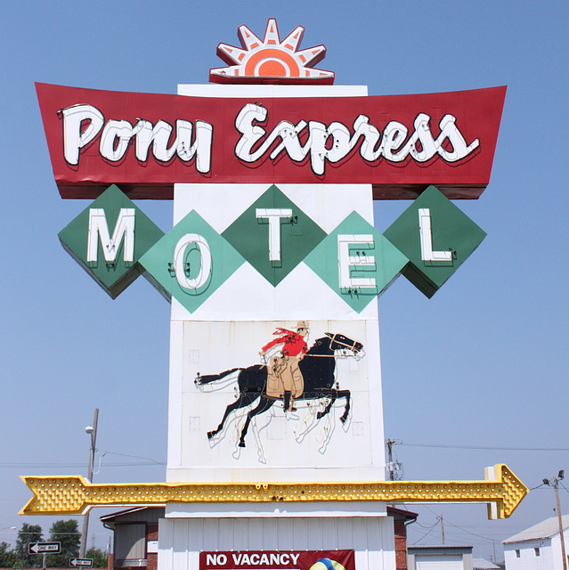 Sign, Pony Express Motel