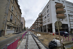 BESANCON: Travaux du tram: 2014.01.26 Avenue Fontaine Argent 03 .
