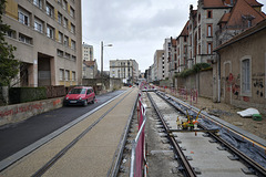 BESANCON: Travaux du tram: 2014.01.26 Avenue Fontaine Argent 06 .