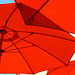 Cafe umbrellas, Taos