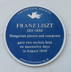 Franz Liszt Blue Plaque