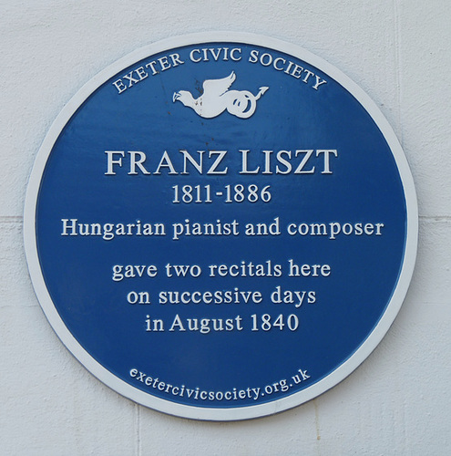 Franz Liszt Blue Plaque