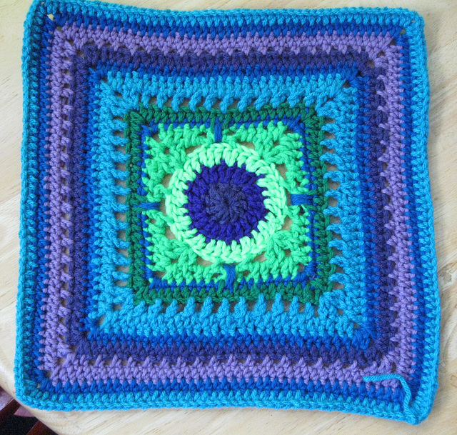12-inch crocheted square for swap