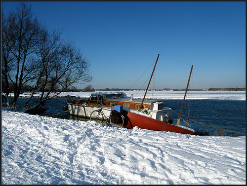 boats in winter