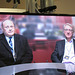 Newsreaders Bill and Stephen on tv