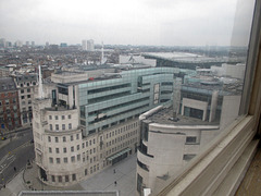 Looking down on Broadcasting House