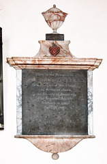 Memorial to John Gresley, Saint Michael's Church, Birchover, Derbyshire