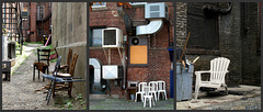 Crap chairs in alleys