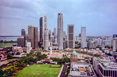 Singapore - Padang and Financial District, Apr. 1996  (210°)
