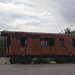 Desert Center Eagle Mountain Railroad caboose, Desert Center, CA (1612a)