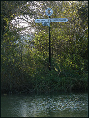 river signpost