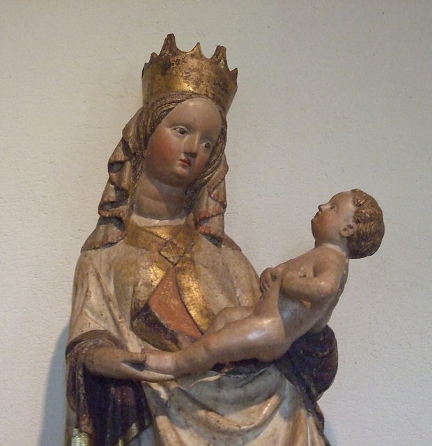 Detail of a Virgin and Child in the Cloisters, June 2011