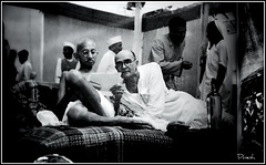 Gandhiji & his secretary Mahadev Desai