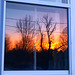 sunrise reflected in my window
